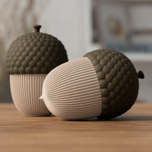 Dekorativ agern beholder