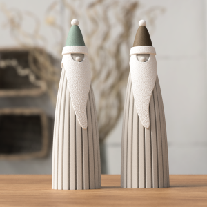 Høj dekorativ julemand til elektronisk fyrfadslys